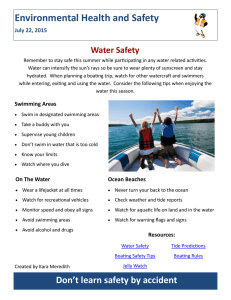 Environmental Health and Safety Water Safety July 22, 2015