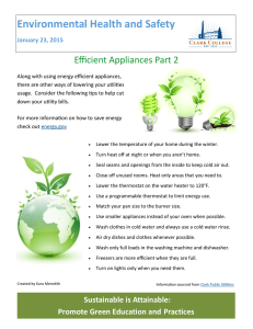 Environmental Health and Safety Efficient Appliances Part 2