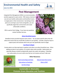 Environmental Health and Safety Pest Management June 12, 2015