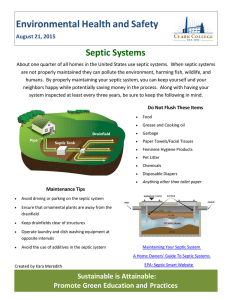 Environmental Health and Safety  Septic Systems