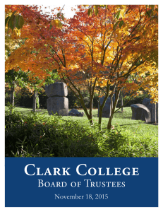 Clark College Board of Trustees November 18, 2015