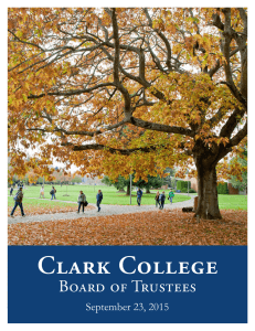 Clark College Board of Trustees September 23, 2015
