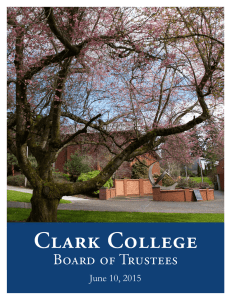 Clark College Board of Trustees June 10, 2015