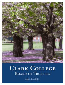 Clark College Board of Trustees May 27, 2015