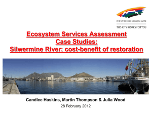 Ecosystem Services Assessment Case Studies: Silwermine River: cost-benefit of restoration