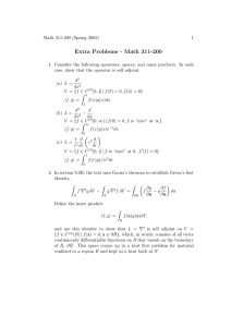 Extra Problems - Math 311-200