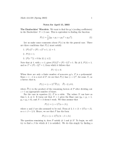 Math 414-501 (Spring 2003) N P p