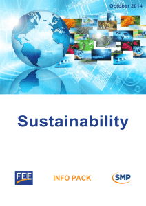 Sustainability INFO PACK  October