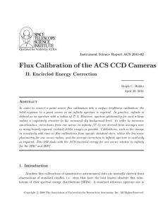 Flux Calibration of the ACS CCD Cameras SPACE TELESCOPE SCIENCE