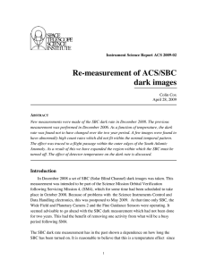 Re-measurement of ACS/SBC dark images