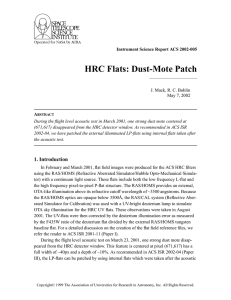 HRC Flats: Dust-Mote Patch
