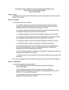 Constitution of the Interactive Arts and Technology Student Union