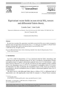 Equivariant vector fields on non-trivial SO -torsors and differential Galois theory