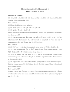 Electrodynamics (I): Homework 1 Due: October 2, 2014