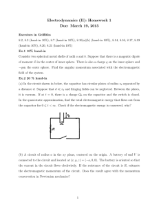 Electrodynamics (II): Homework 1 Due: March 19, 2015