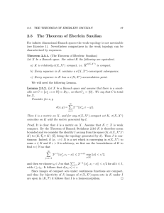 2.5 The Theorem of Eberlein Smulian