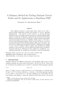 A Minimax Method for Finding Multiple Critical