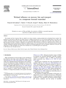 Wetland influence on mercury fate and transport ndiran