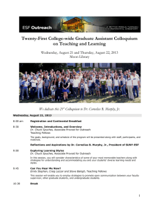 Twenty-First College-wide Graduate Assistant Colloquium on Teaching and Learning