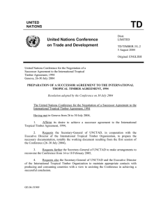 TD  United Nations Conference on Trade and Development