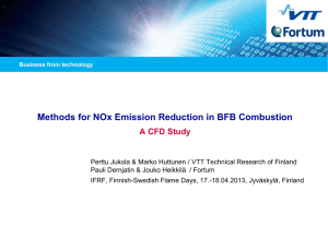 Methods for NOx Emission Reduction in BFB Combustion A CFD Study