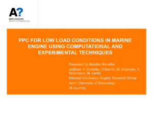 PPC FOR LOW LOAD CONDITIONS IN MARINE ENGINE USING COMPUTATIONAL AND