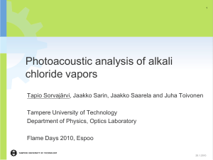 Photoacoustic analysis of alkali chloride vapors