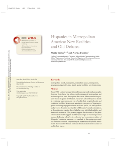 Hispanics in Metropolitan America: New Realities Further