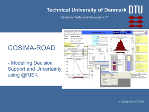 COSIMA-ROAD Technical University of Denmark - Modelling Decision Support and Uncertainty