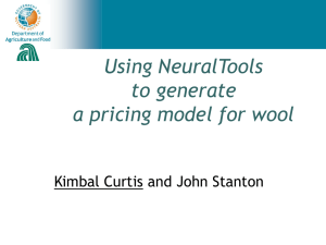 Using NeuralTools to generate a pricing model for wool