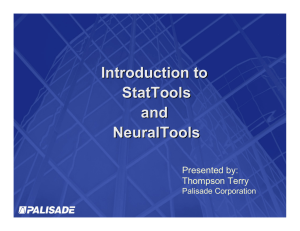 Introduction to StatTools and NeuralTools