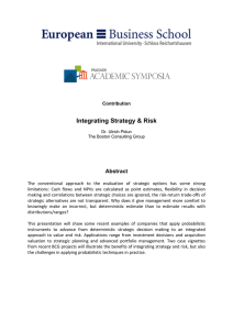 Integrating Strategy &amp; Risk  Abstract