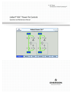 Liebert NXL Power-Tie Controls Operation and Maintenance Manual