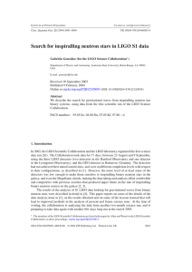 Search for inspiralling neutron stars in LIGO S1 data )