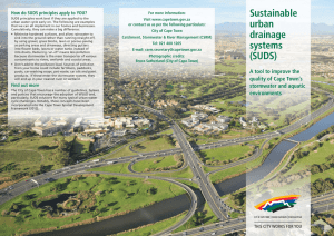 Sustainable urban How do SUDS principles apply to YOU? For more information: