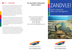 ZANDVLEI For any further information please contact 1.5