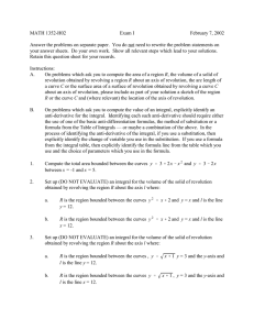 MATH 1352-H02 Exam I February 7, 2002