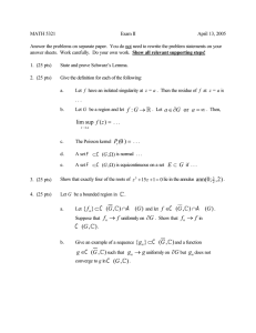 MATH 5321 Exam II April 13, 2005