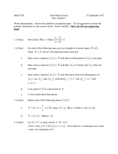 Math 5320 Take-Home Exam I 27 September 2013 Due: October 2