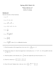 Spring 2012 Math 151 Section 3.2