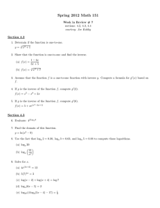 Spring 2012 Math 151 Section 4.2