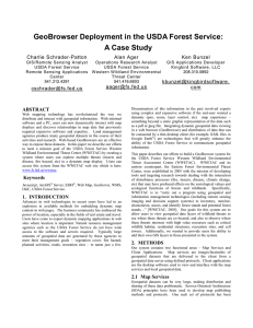 GeoBrowser Deployment in the USDA Forest Service: A Case Study Charlie Schrader-Patton
