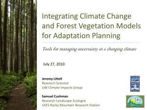 Integrating Climate Change and Forest Vegetation Models for Adaptation Planning
