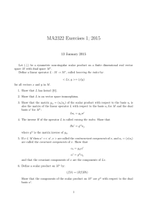 MA2322 Exercises 1; 2015 13 January 2015