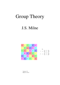 Group Theory J.S. Milne S 1 2 3