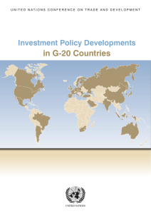 in G-20 Countries Investment Policy Developments
