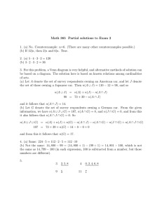 Math 365 Partial solutions to Exam 2