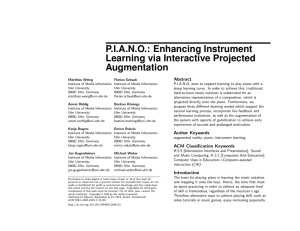 P.I.A.N.O.: Enhancing Instrument Learning via Interactive Projected Augmentation Abstract