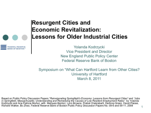 Resurgent Cities and Economic Revitalization: Lessons for Older Industrial Cities