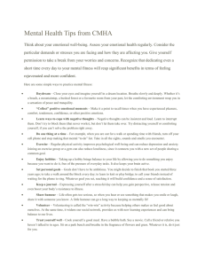 Mental Health Tips from CMHA